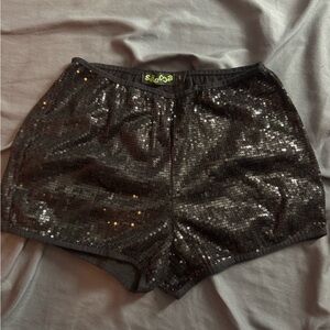 SidecaBlack Sequin Women's Shorts